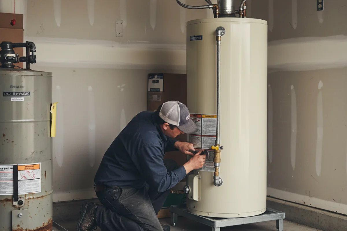 Water heater and shutoff valve replacement in Fulton